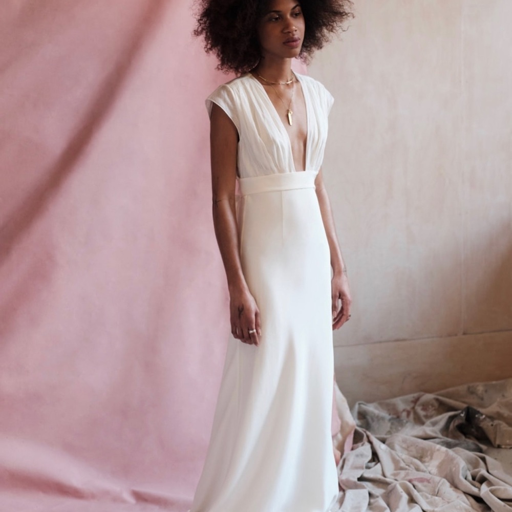 Cassi Namoda X J.Crew limited-edition wedding dress in silk